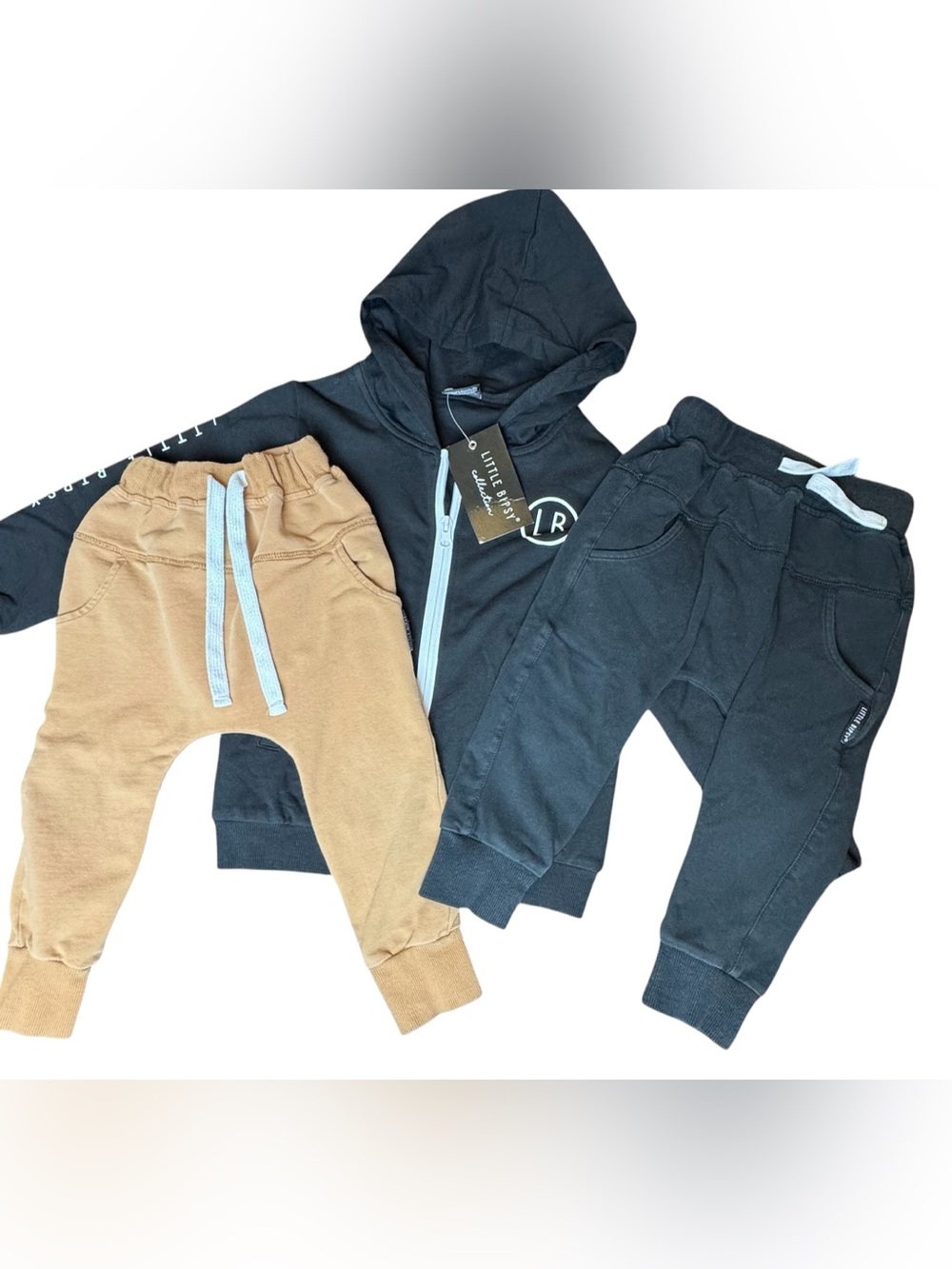 Little Bipsy Boys Bundle NWT Hoodie. 2 Pairs Joggers Pre Owned. Size 2T, 3T, 4T